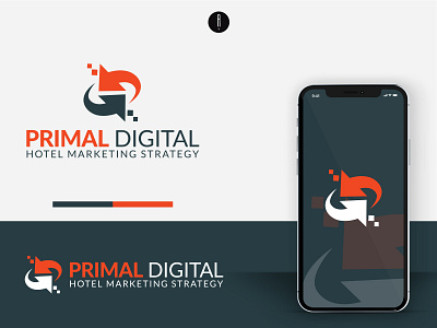 Primal Digital branding coporate digital logo logo logo design marketing logo tech logo typography vector