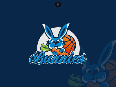Bunnies basketball logo branding bunny bunny logo coporate illustration logo logo design vector
