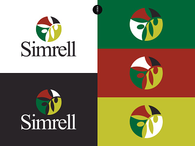 Simrell branding coporate illustration leaf logo leave logo logo logo design plant logo vector