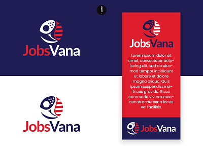 Jobsvana branding coporate hiring logo illustration job logo logo logo design vector
