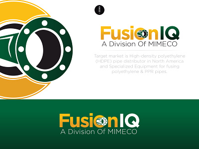 FusionIQ branding coporate illustration logo logo design pipe logo typography vector