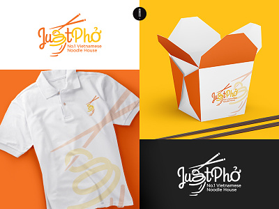 Just Phở branding chinese food logo coporate food logo logo logo design noodle logo vector