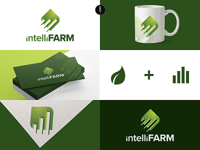intelliFARM branding business logo coporate design farm logo finance logo illustration logo logo design typography vector