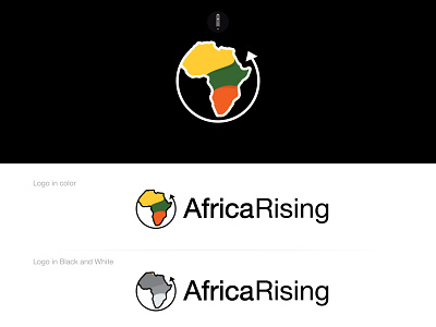 AfricaRising africa logo branding coporate illustration logo logo design map logo vector