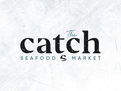 The Catch Seafood Market Logo Concept branding fish fish logo jordan lee logo logo concept logo inspiration logotype seafood market word mark