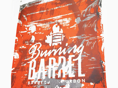 Burning Barrel Screen print Poster 1