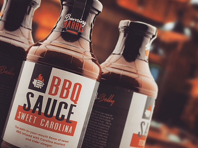 Burning Barrel BBQ Sauce Packaging