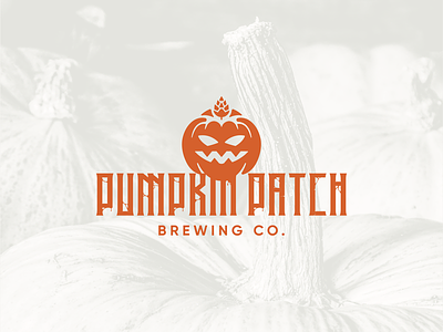Pumpkin Patch Brewing Co. - 02 brewery brewery branding brewery logo halloween halloween logo jack-o-lantern pumpkin pumpkin logo