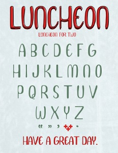 Luncheon Font Alphabet font font design lettering typeface typeface design typography