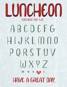 Luncheon Font Alphabet