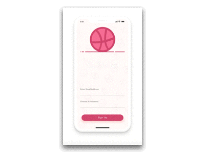 Simple Welcome mobile mockup ui