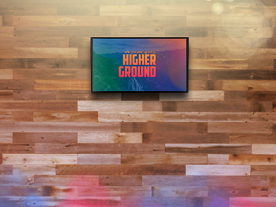 Higher Ground church platform print sermon series stage