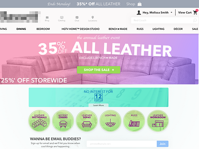 Furniture Store Website furniture interior design mockup website