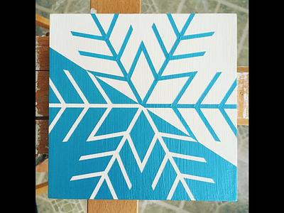 a beautiful and unique snowflake acrylic painting snowflake
