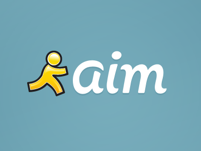 AIM - Reintroduction of the AIM Running Man aim aol branding running man