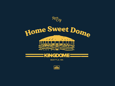 Home Sweet dome baseball design kingdome mariners pop rip vintage