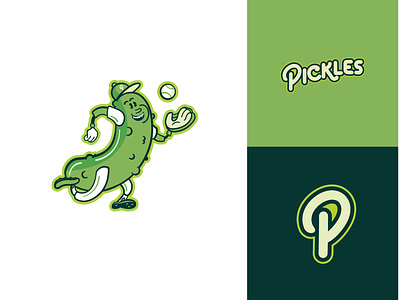 Pickles branding design illustration logo typography vector