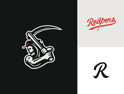 Reapers Baseball baseball identity baseball logo baseball script branding logo mark logodesign reaper vector
