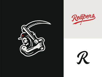 Reapers Baseball baseball identity baseball logo baseball script branding logo mark logodesign reaper vector