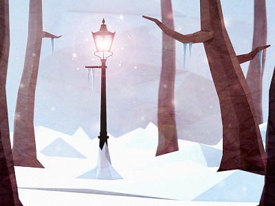 Light cinema 4d ice lamp light lightpost low poly photoshop winter