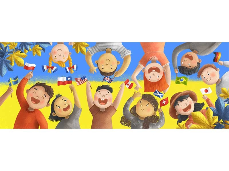 Ukrainian children in a modernized kindergarten