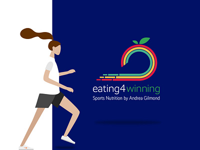 eating4winning logo logo design sports