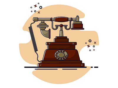 Vintage Telephone adobe art design digital graphics illustration illustrator telephone vintage