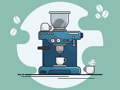 Coffee maker adobe art coffee design digital graphic illustration machine nationalcoffeeday pictoftheday