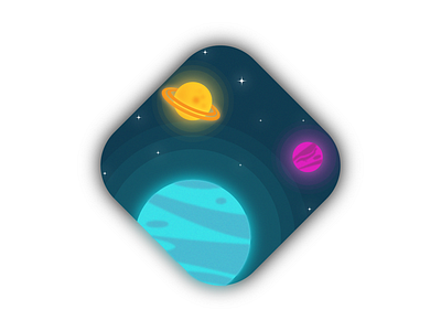 Space art design digital icon icons illustration illustrator planets space