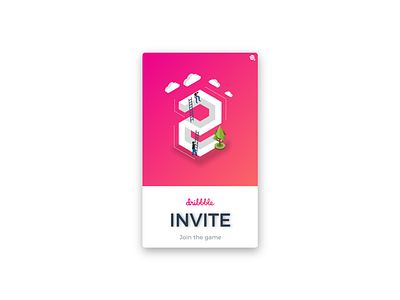 2 Dribbble Invites art design digital dribbbleinvite illustration invitation invite