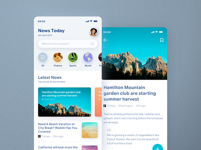 News App app application design interface ios iphone layout light mobile news newsapp ui uiux