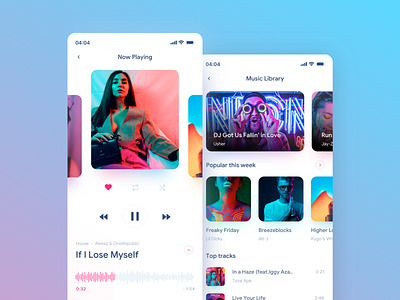 Music App Design app app design design interface iphone mobile music music player neon sketch ui ui design uidesign uiux