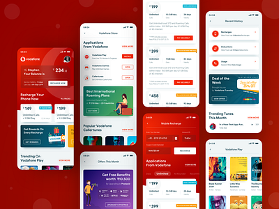 Vodafone Concept Design app app design design illustration interface ios iphone mobile ui uiux