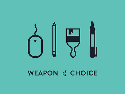 Weapon of Choice graphic icon illustration vector vector graphic