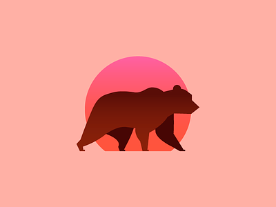 Goin' back to Cali bear california design gradient illustration vector