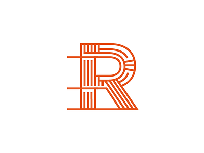 RRRRRRRR dropcap illustration letter lettering lines red symmetry type vector