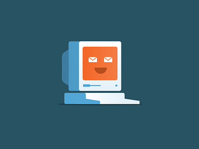 Happy Lil Mail Guy computer email icon illustration mac tech vector