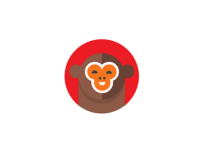 Monkey animal ape badge icon illustration monkey vector