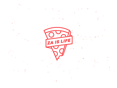 Za Tattoo banner illustration pizza slice tattoo vector