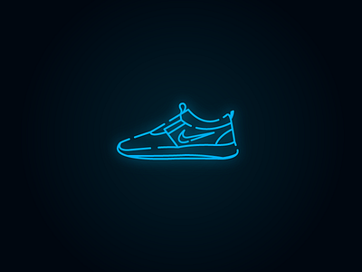 Neon Nike glow illustration neon nike sneaker vector