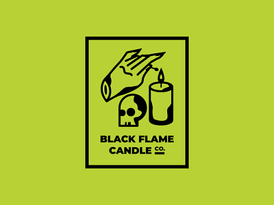 Black Flame Candle candle halloween hocus pocus illustration skull spooky vector