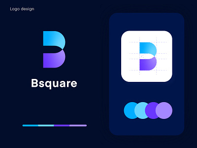 Bsquare logo Design v 2.0 app art branding clean color colorful concept design dribbble icon icons identity illustration letter letter b logo logo alphabet logo design logos web