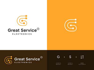Great Service branding clean colors concept design icon letter logo design logotype modern typography ui ux vector