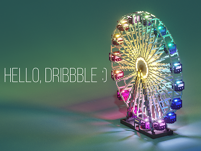 Ferris Wheel. Also, hello Dribbble :)