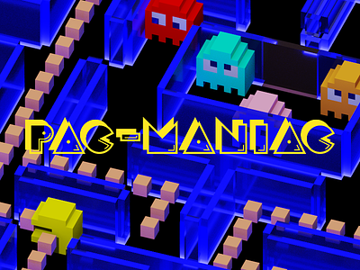 Pac-Maniac. magicavoxel pac man pacman retro gaming voxel art voxels