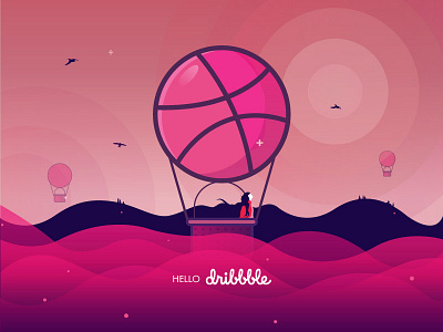 A sweet morning buzz with dribbble balloon!!!