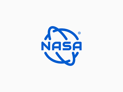 NASA logo Rebrand blue green identity famous logo rebrand logo design nasa logo rebranding space logo space ship logo