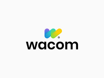 Wacom Logo Rebrand colorful logo famous logo rebrand gradient logo logo rebrand wacom