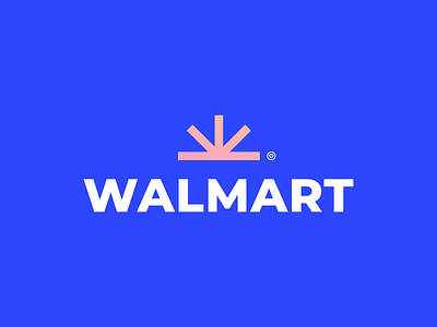 Walmart Logo Rebrand blue design blue logo branding famous logo rebrand golden logo logo rebrand rebranding sun logo walmart logo