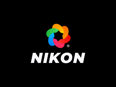 Nikon Rebrand colorful nikon logo rainbow logo